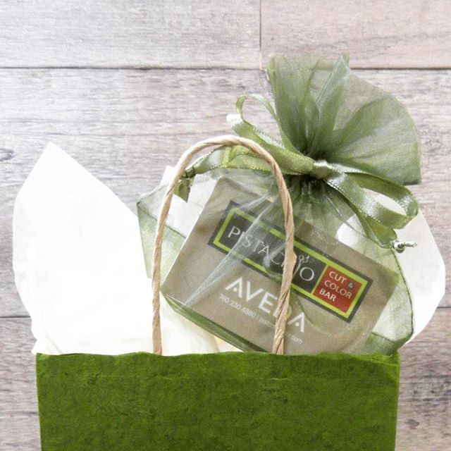 A gift card to Pistachio Cut and Color Bar is perfect for any occasion! Gift cards may be purchased in the salon and redeemable towards your favorite services and Aveda products.